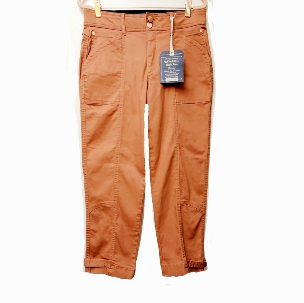 Democracy Ab Solution High Rise Utility Cropped Pants Light Terracotta Size 8P